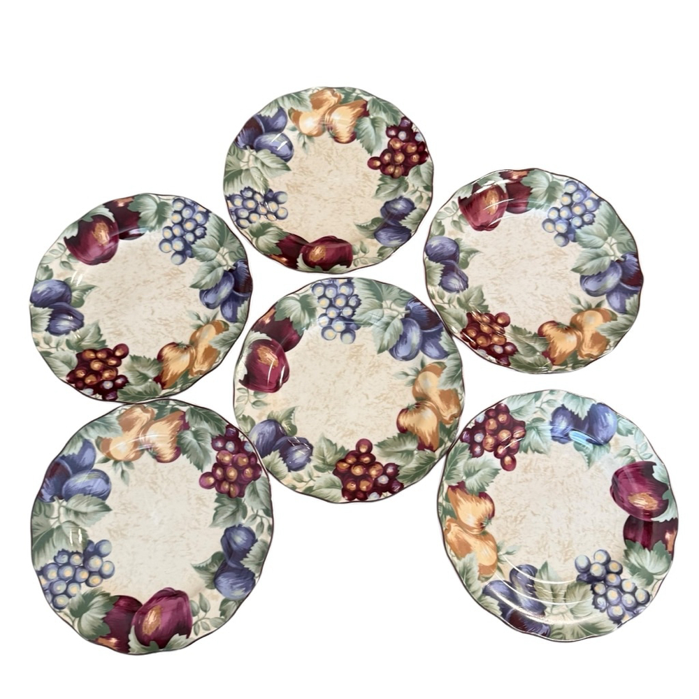 Napa Valley Noble Excellence Fruit Dinner Plates Set of 6 11 Inch